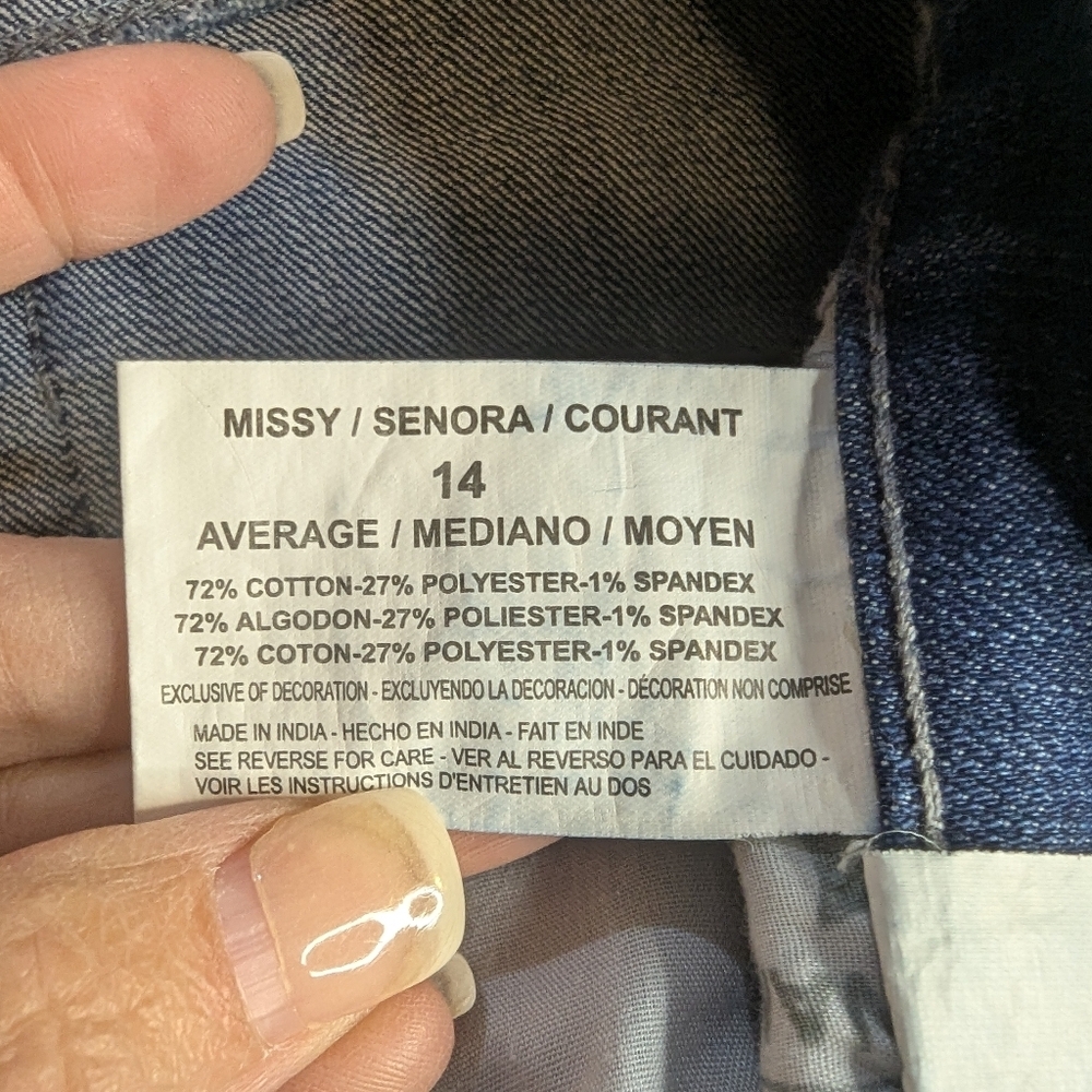 Gloria Vanderbilt Jeans Womens 14 Blue Amanda Cotton Blend - Picture 8 of 11